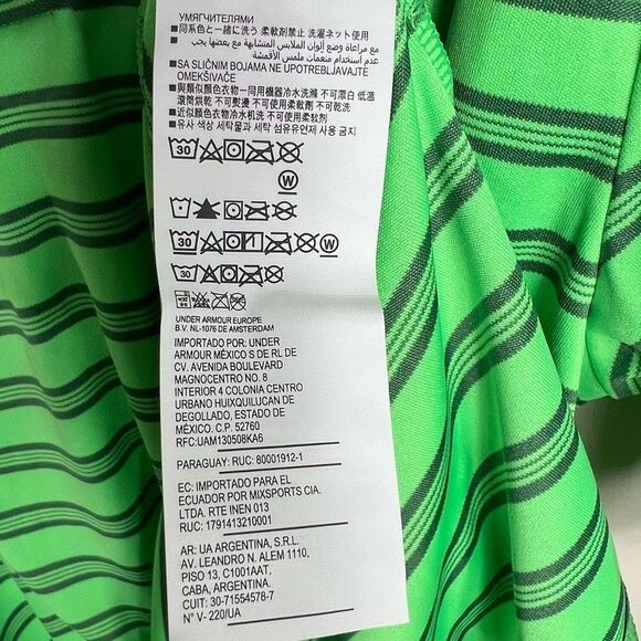 Under Armour Moisture Wicking Striped Polo with “Mi-Tech Tungsten Metals”‎ Patch - Picture 10 of 13